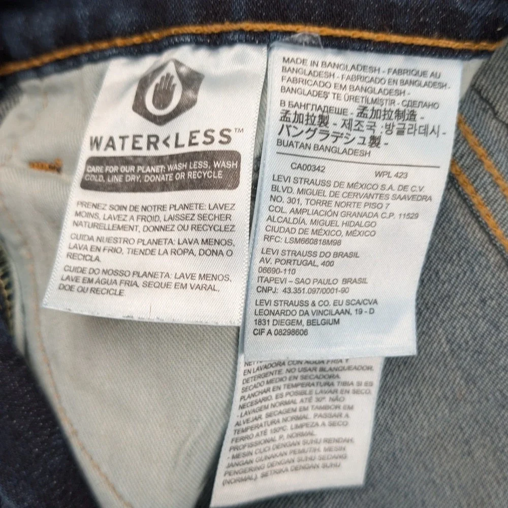 Levi's 511 Jeans Men's 34x29 Blue Dark Wash Straight Slim Fit Americana Workwear